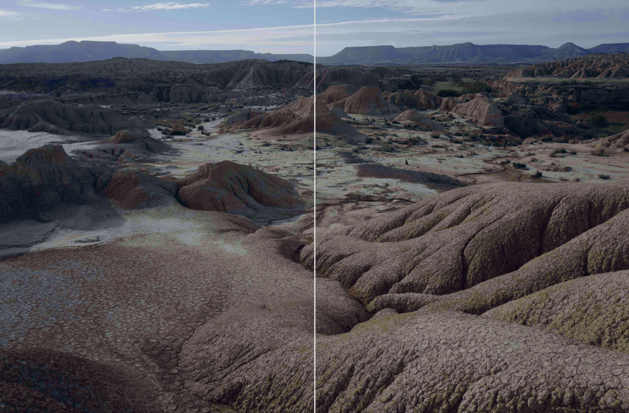 A panoramic landscape from Beyond Borders by Isabel Miquel Arqués